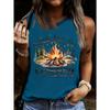 One Piece Friend Campfire Fun Camping Printed Vest