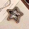 Hairpins Rhinestones Shining Hollow Five-Pointed Star Shape Hair Clips Stable Non-Damaging Hair