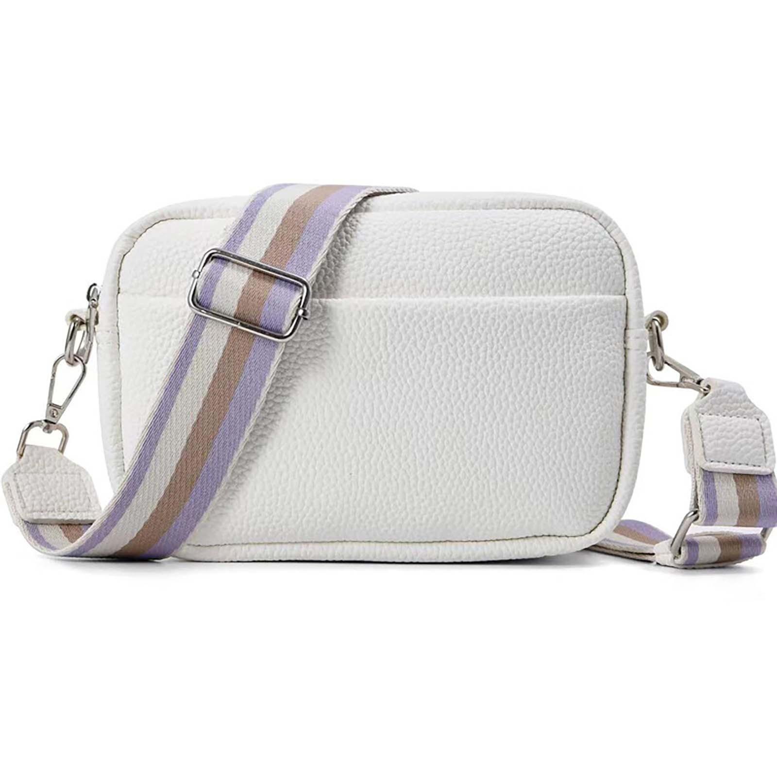 

MLadies Small Square Bag, Wide Shoulder Strap, Single Shoulder Cross Bag One Size білий