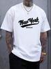 2026 Summer New Style Unisexs Pure Cotton Tshirt with Simple Letter Print Street Casual Fashion Comfortable and Soft