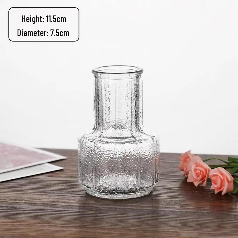 SEE KEAN Simple Transparent Striped Glass Vase