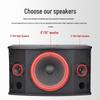 QIASHENG CS350 8-inch Professional KTV Stage Speakers (Pair) CN Plug (adapter Included)