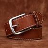 Pásek Pánské Retro první vrstva hovězí kůže Móda Univerzální Běžné Džíny Pásek Pánské