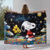 Cute Snoopy Dog Cartoon Flannel Blanket,Ultra Soft Warm Plush Throw for Home Bedroom Bed Sofa Cover Camping Picnic Gift