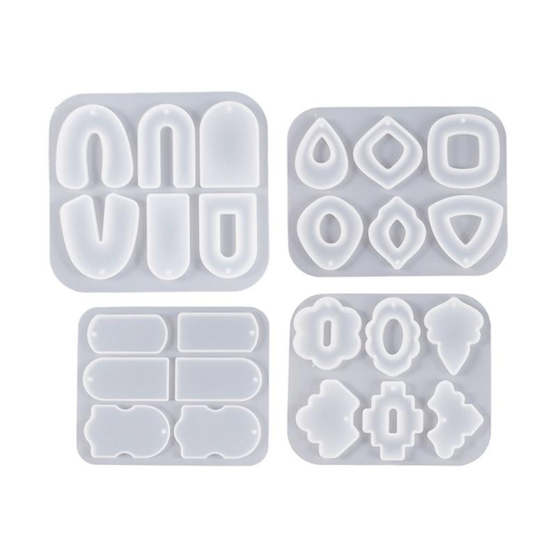Versatile Epoxy Resin Mold for Necklace Key Chain Pendants Trendy Round and Geometric Shaped Accessories Making Moulds