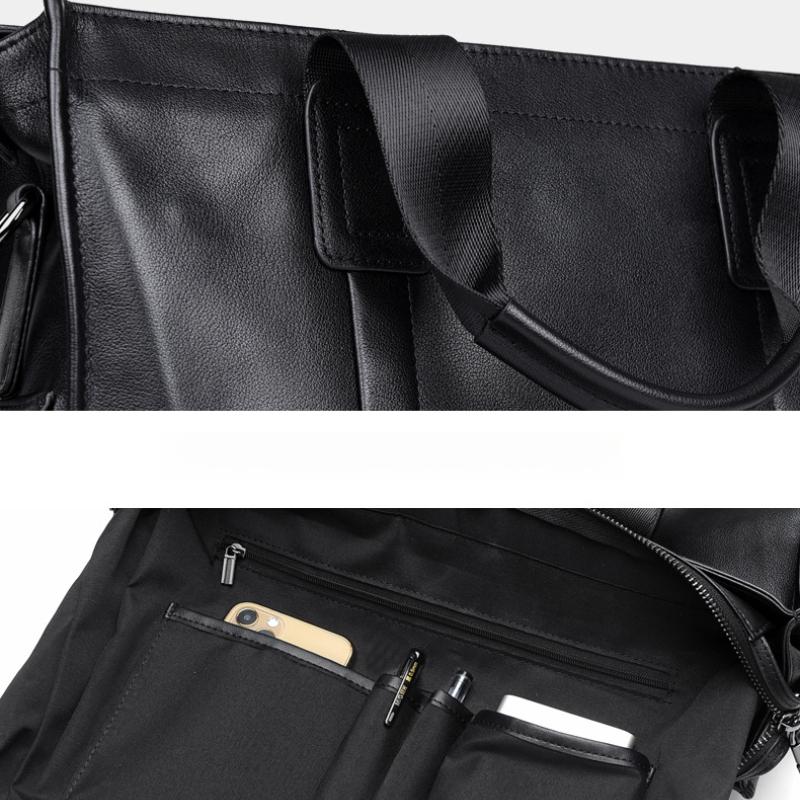 Herren Aktentasche Handtasche Großvolumige Lässige Dokumententasche Horizontale Laptoptasche