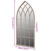 vidaXL Rustikaler Gartenspiegel Bogen 50×115 cm für Indoor und Outdoor