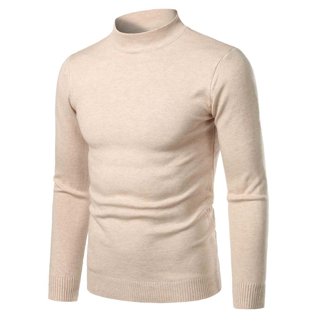 Men S Slim Fit Turtleneck Pullover Knit Sweater Black Autumn Winter
