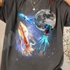 Retro Squid Moon Shirt, Vintage Celestial Squid Tee, Aesthetic 90s Sea Animal Tshirt, Mystic Squid Moonlit Graphic, Cottagecore Ocean Gift