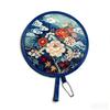 Polyester Handheld Folding Fan Summer Mini Folding Fan Portable Round Foldable Fan  Men Women