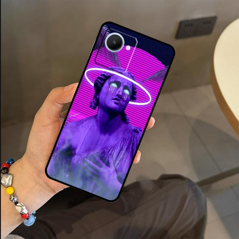

Great Wave Retro Cyber Statue Case For Realme C65 C67 C61 C53 C55 C51 C25 C63 C71 C75 GT6 GT7 Pro 11 12 13 14 15 Pro Plus Realme 13 Pro Plus