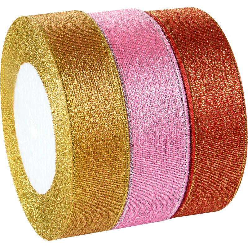 25yards 25MM Glitter Onion Ribbon Chrismas Wedding Decor Cake Candy Box Packaging Gift Wrap Materials Apparel DIY Accessories
