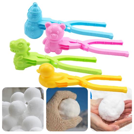 1 Set Snowball Making Clips Low-temperature Resistant Cartoon Entertainment Children Winter Snowball Clips