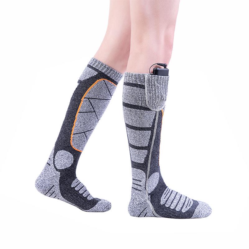 USB Rechargeable Heated Winter Socks for Men & Women - Long Tube, Cold-Proof Design