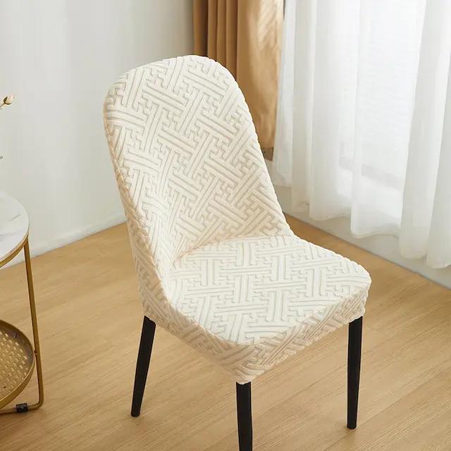 1Pcs Seat Slipcovers For Dining Room Home Decor Thickened Curved Backrest Chair Cover Special-shaped Cover Cushion Cover