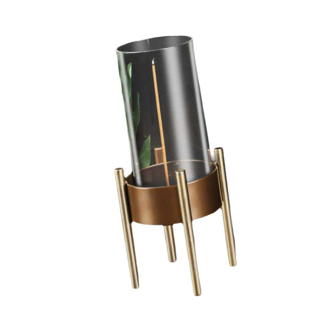 Anti Ashes Flying Incenses Stick Burners Holder with Glass Catcher for Home Decors and Relaxation in Meditations Room