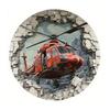 Retro Round Metal Sign Flat Fighter Plane 20x20cm