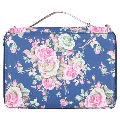 Estuche para lápices con estampado de rosas, multicapa, con cremallera, 252 ranuras, portalápices portátil, bolsillo de almacenamiento