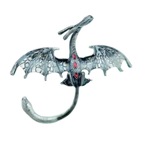 Winged Dragon Brooch Retro Colorful Dragon Brooch Pin Decorative Alloy Lapel Pin Clothes Accessory for Backpack Hats Jackets Decoration