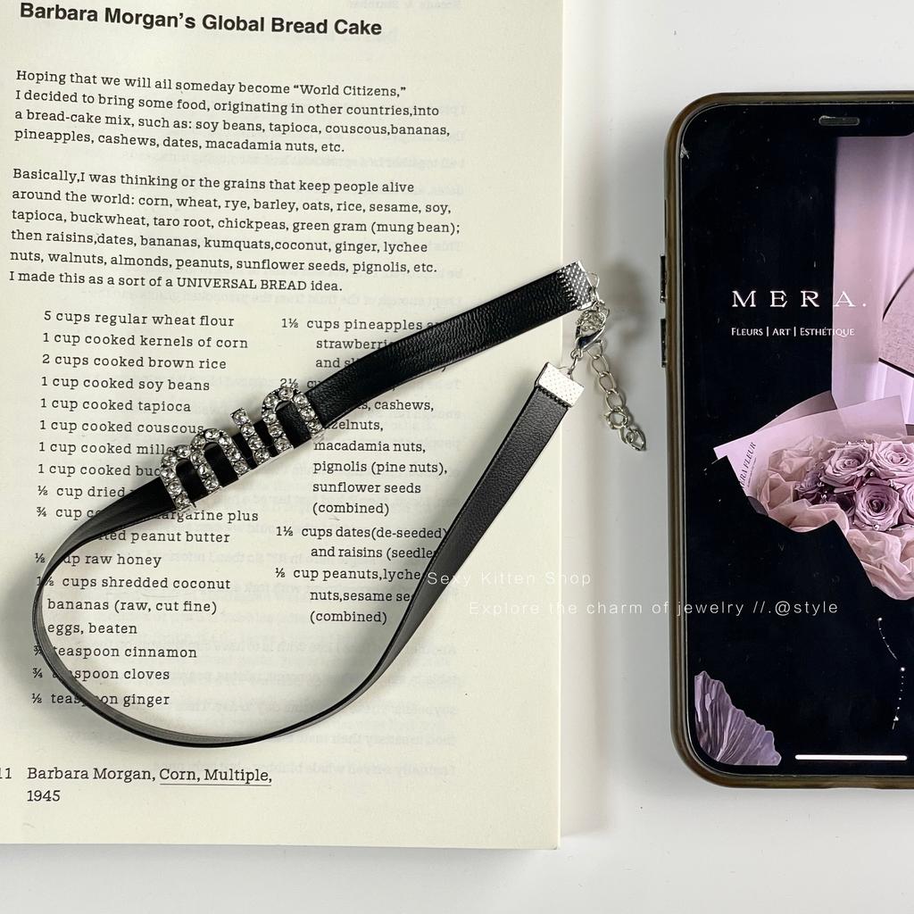 European and American cross-border y2k babes butterfly leather collar punk rock choker collarbone chain necklace foreign trade jewelry