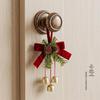 Christmas Wreath with Pine Cones & Bells for Door, Wall, or Window Decoration