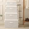 Anqin Plaid Fabric Storage Bins with Lids, 2-Pack