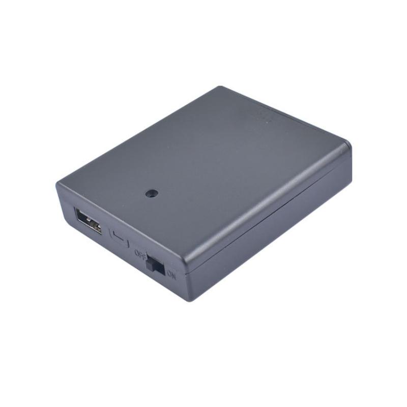 1 ks USB napájecí box na baterie přenosný mini držák na 4 AA baterie úložný box pouzdro pro příslušenství LED pásků