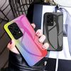 Colorful Tempered Glass Case For Huawei P30 P40 Nova 11 13i 9 Y70 Honor 50 70 200 Lite X7B 400 90 20 Pro 8A 9X X6 X7C X6C X7D Stripe Back Phone Cover