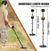 VEVOR Metal Detector for Adults & Kids, 25.4 Cm Waterproof Search Coil with LCD Display 7 Modes, Adjustable 104.1 Cm - 132.1 Cm Aluminum Stem