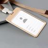 Fashion Card Cover Women Men Aluminum Alloy Work Name Card Holders Business Badge Lanyard Holder Metal Bags Case