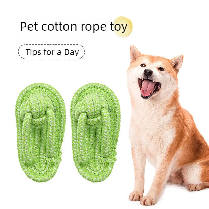 Pet Interactive Chewing Toy Cotton Slipper Rope for Small To Large Dogs Teeth Training Molar Dog Accessory