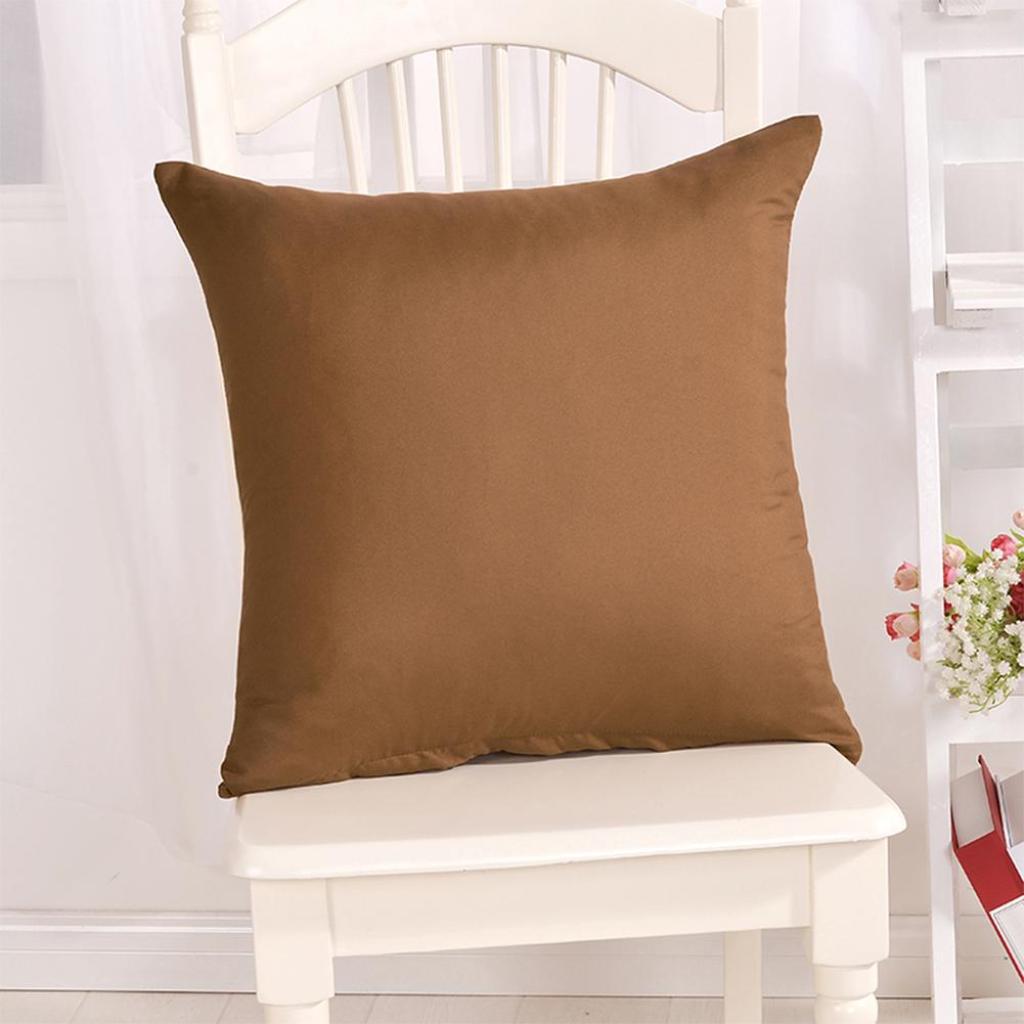 Solid Color Cushion Cover Simple Candy Color Throw Pillow Case For Sofa Solid Home Decorative