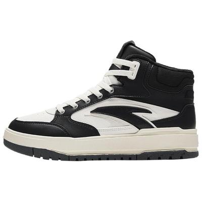 982 Thermisch Abriebfest Höhe Erhöhend High-Top Skateboard Schuhe Damen Schwarz Weiß 122348916-2