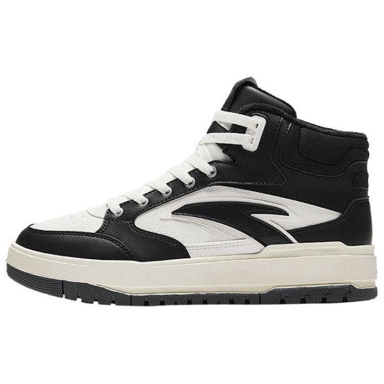 Anta 982 Thermal Abrasion Resistant Height Increasing High top Skateboard Shoes Women's Black White 122348916-2