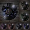 Schädel-Kopf-Vinyl-Schallplatten-Wanduhr im Alter von Skelett-Kopf-Wanduhr, Skelett-Vampir-Männer, Halloween-Dekor, Wandbehang-Uhr