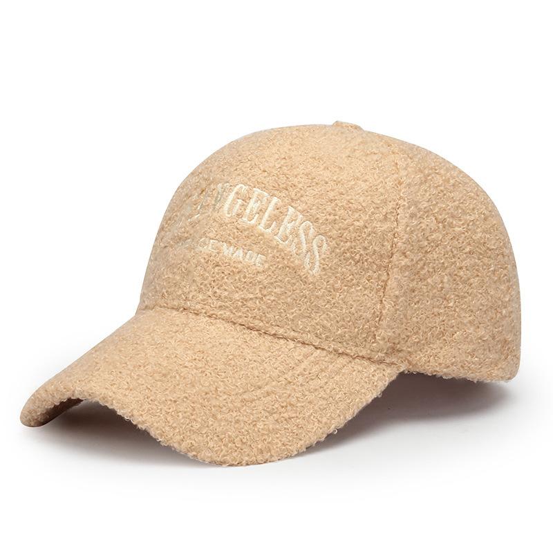 Hat Autumn and Winter Letter Embroidery Cap Women's Fashion Travel Warm Anti-Baseball Cap