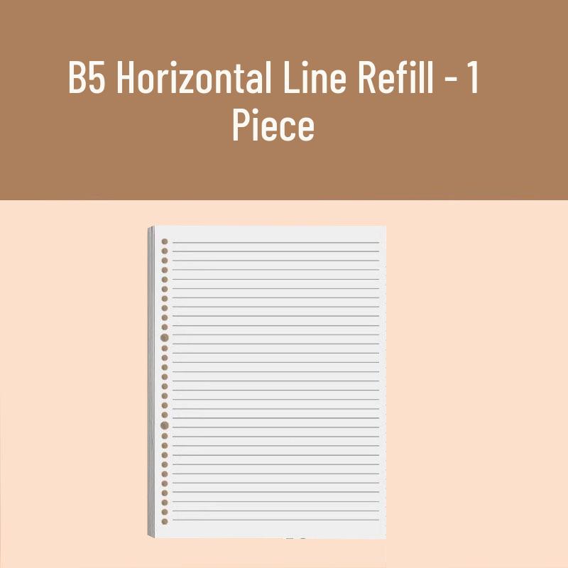 Comfortable B5 Loose-Leaf Notebook: Lined, Removable Binder, Simple Ins Style, Aesthetic Design, Ideal for Exams and High School Students.