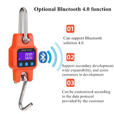 Bluetooth-compation Micro Crane Scale 300kg 50g Heavy Duty Rechargeable Hanging Hook Scales Digital Steel Weight Balance
