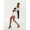Decodediva Design Sense Irregular Pleated Bow Short dress Sweet and Spicy Ballet Style A Word Ribbon Skirt