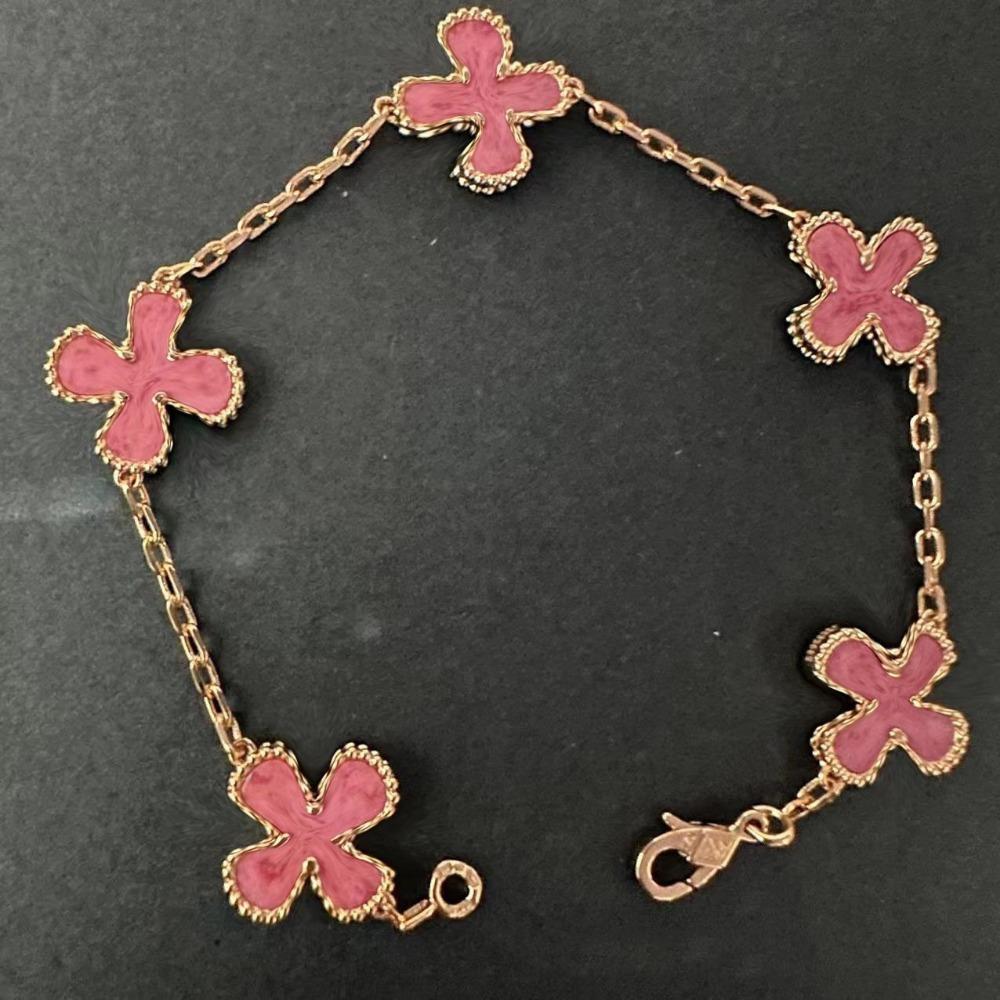 High Version Four-leaf Clover Bracelet Female Mother-of-pearl Agate Five-flower Ladies Bracelet