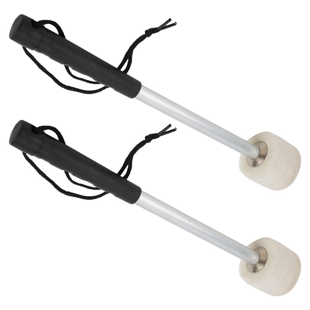 2Pcs Wollfilz Kopf Drumstick Starke Flexibilität Tragbare Rutschfeste Instrument Zubehör