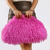 Yogodlns Dopamine-style Fluffy Tassel Bag Y2K Plush Clutch Bag Candy-colored New Year Women's Purse Festival Dinner Dress Clutch Handbags