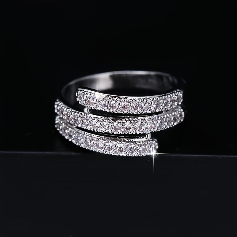 Micro-inlaid zirconia simple and elegant ring