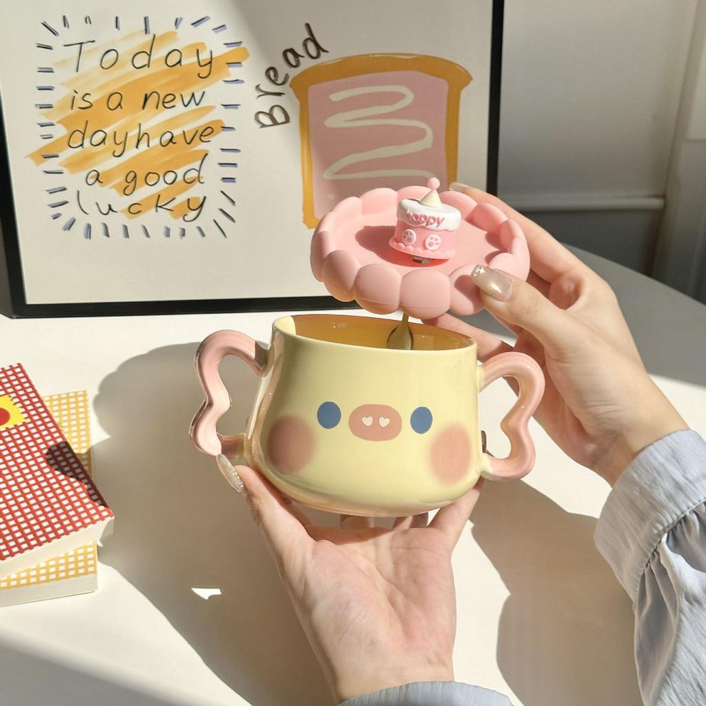 Send Girls Birthday Gifts, Cute Pig Cups, Practical Gift Boxes for Girlfriends, Children and Sisters, High-value Souvenirs