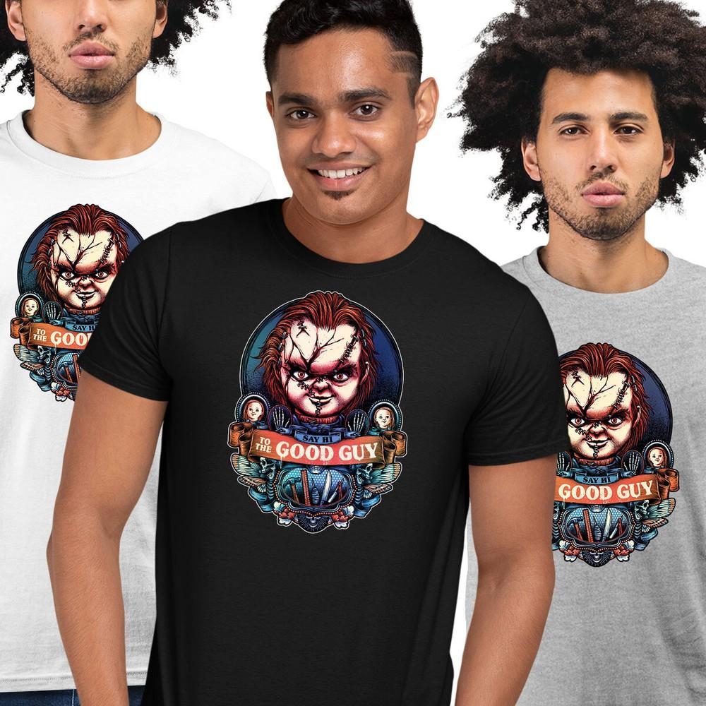 Chucky Horror Movie t shirt Good Guy Movie Character Halloween Gift Unisex L