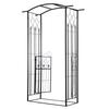 Garden Outdoor Entrance Arch with Door Outdoor Patio Decoration for Rose Trellis Arbour Climbing Plant 131L X 49W X 200Hcm