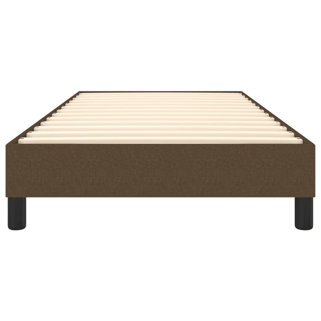 Vidaxl Bed Frame Without Mattress, Dark Brown, 90X200 Cm, Fabric