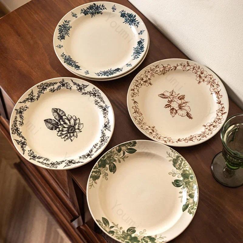 Kreative Keramikteller im chinesischen Stil Luxus Restaurant Dessert Salatteller Köstliche Hausgerichte Tiefer Teller Exquisites Geschirr