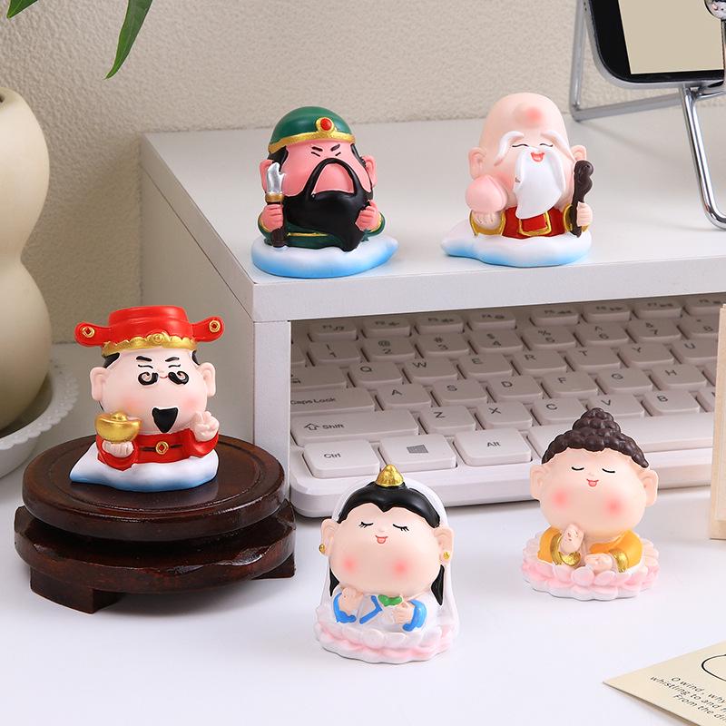 Happy Cartoon Immortal Healing Desk Ornaments - Stress Relief & Birthday Gift
