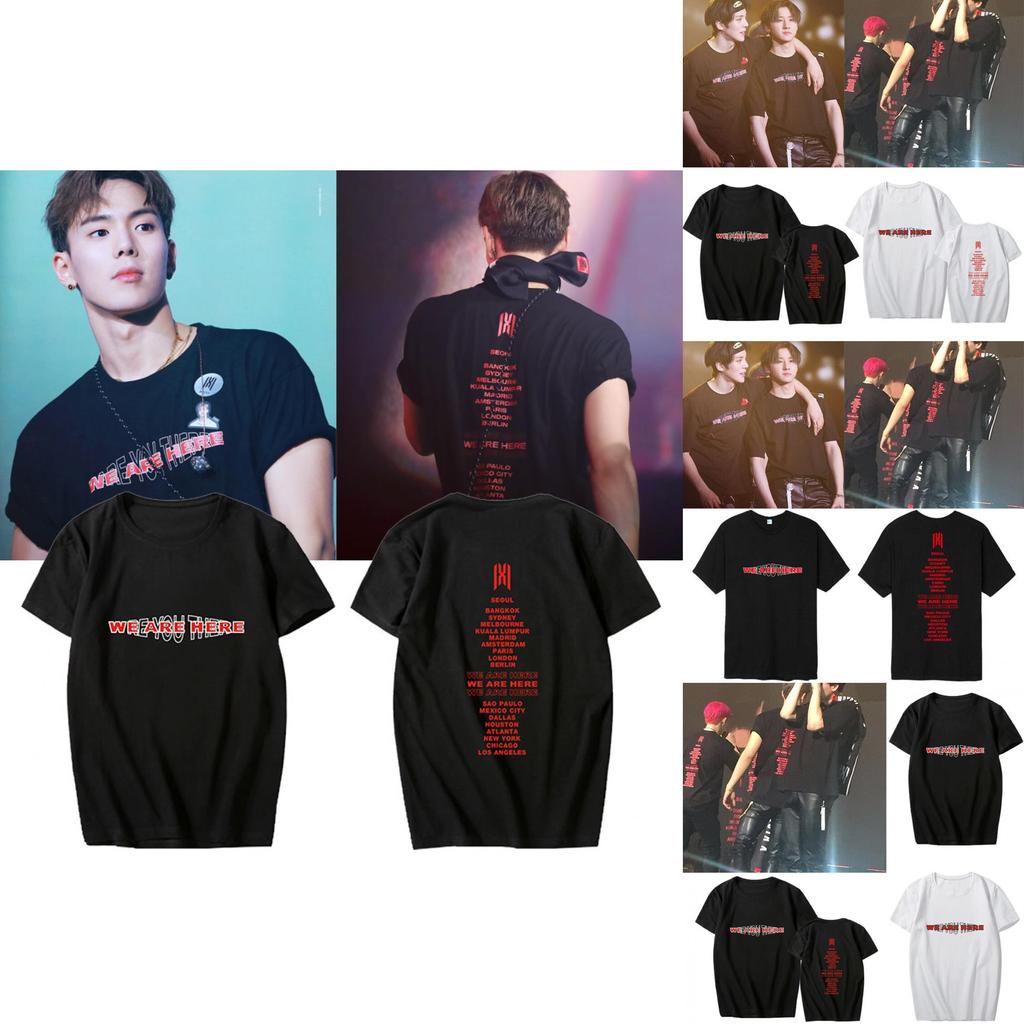 Monsta X Weißes Konzert-T-Shirt für Männer und Frauen mit weichem, bequemem Material